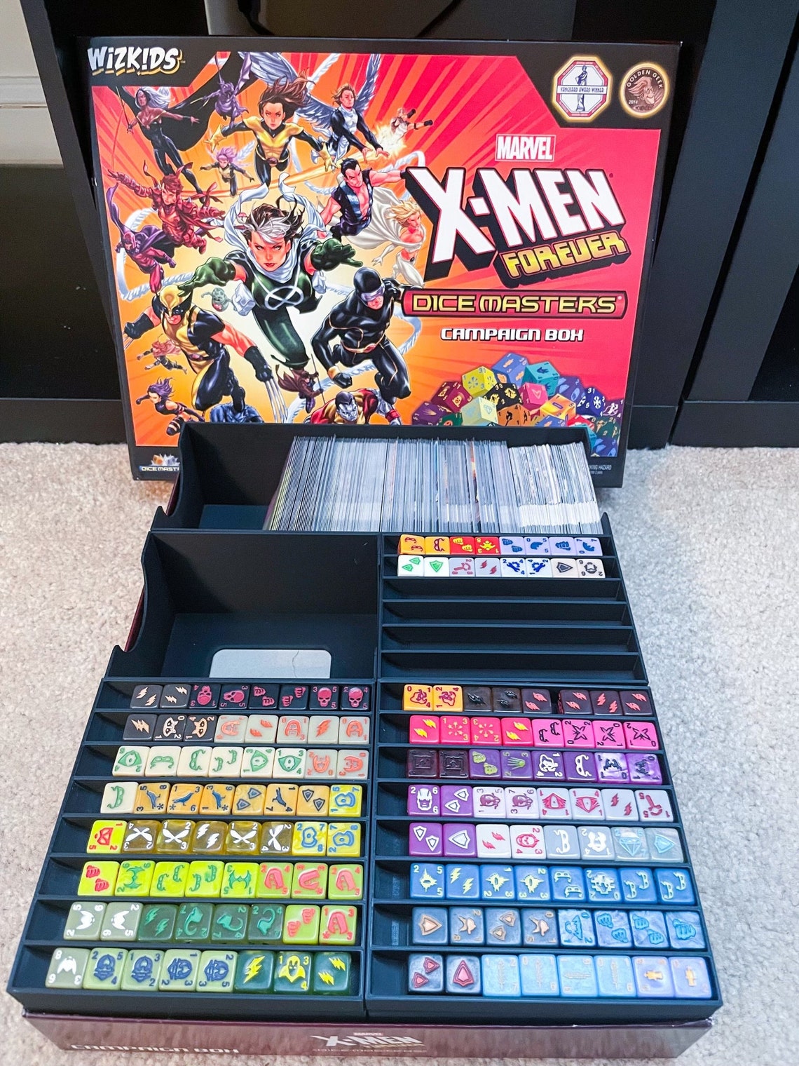 Marvel Dice Masters Campaign Box Storage - Holds Sleeved Cards & Plenty of Dice!