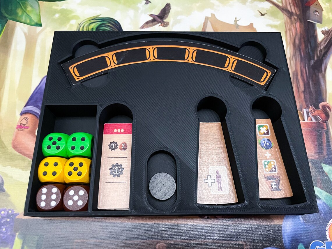Woodcraft Board Game 3D Printed Storage Insert - Holds Sleeved Cards! - Image 4