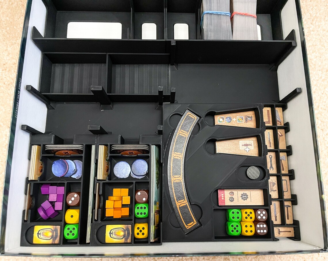 Woodcraft Board Game 3D Printed Storage Insert - Holds Sleeved Cards! - Image 8