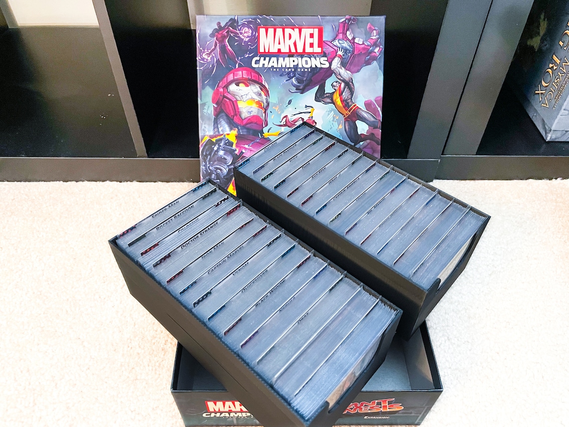 Marvel Champions Campaign Box Storage Insert - Holds Sleeved Cards!