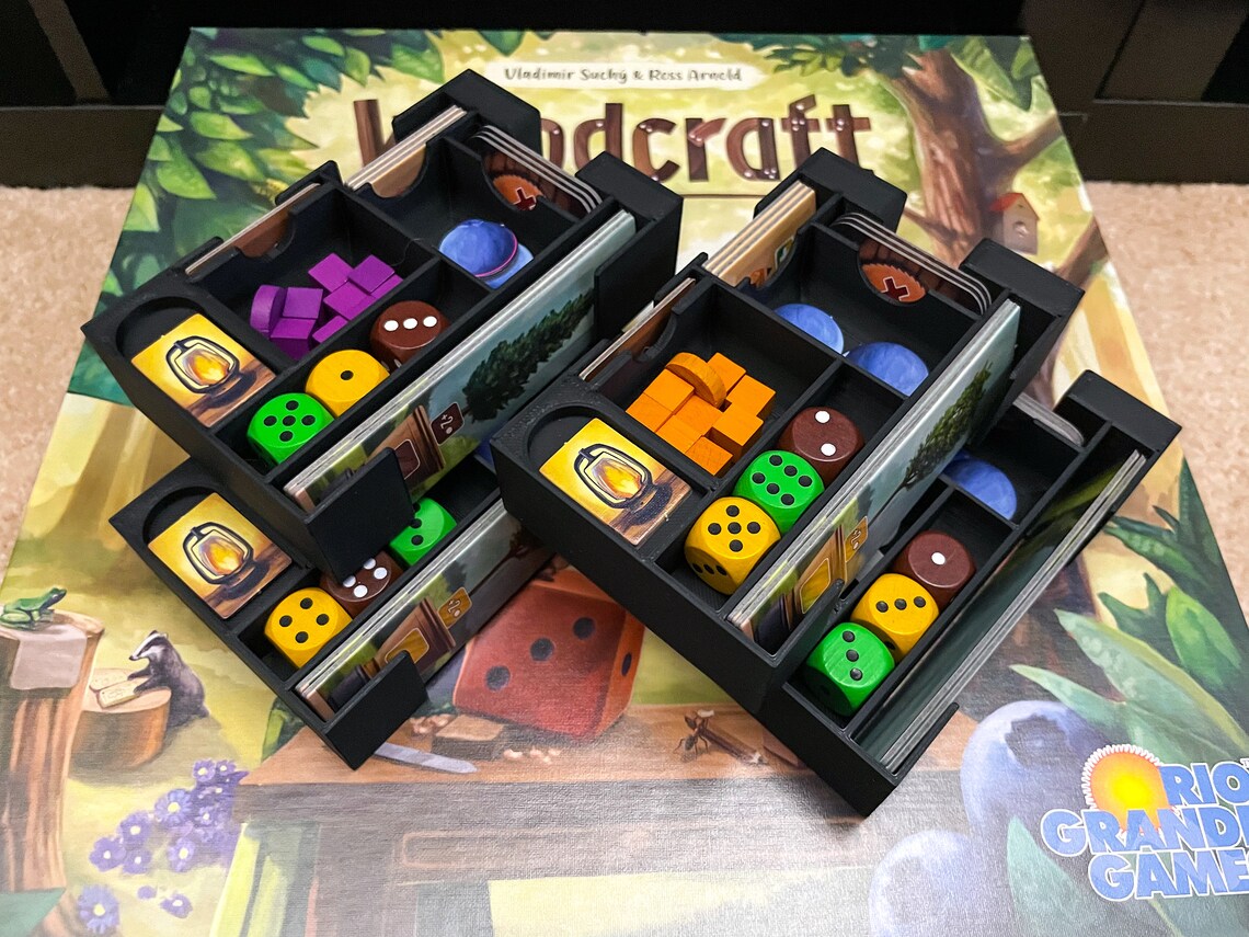 Woodcraft Board Game 3D Printed Storage Insert - Holds Sleeved Cards! - Image 5