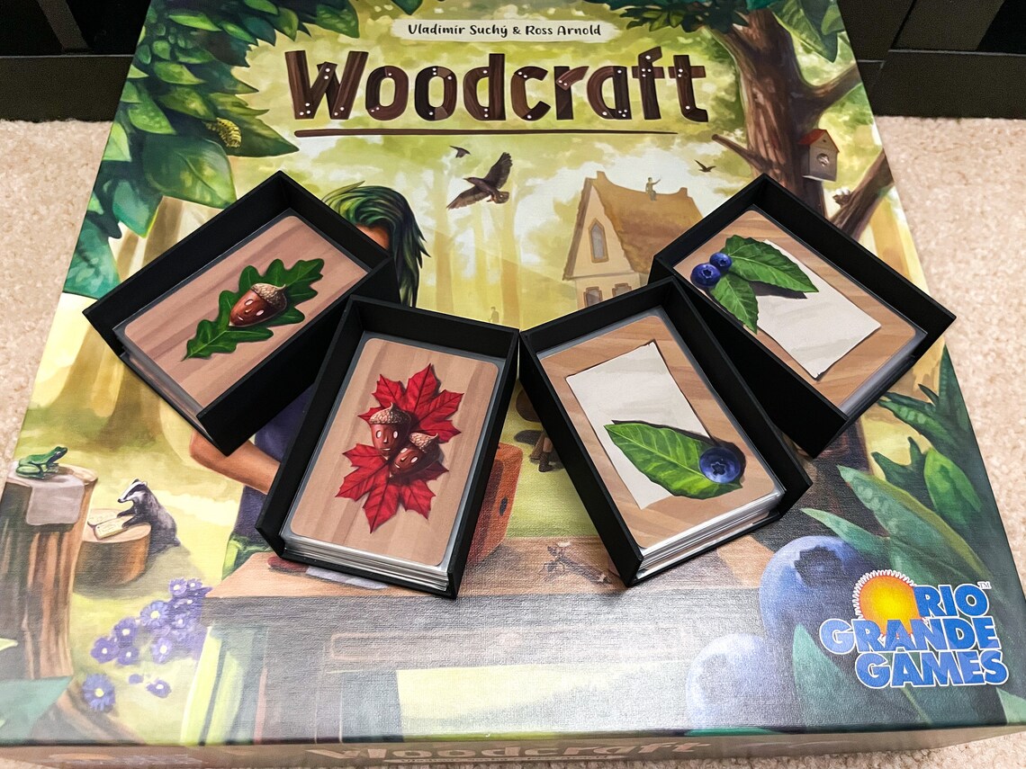 Woodcraft Board Game 3D Printed Storage Insert - Holds Sleeved Cards! - Image 6