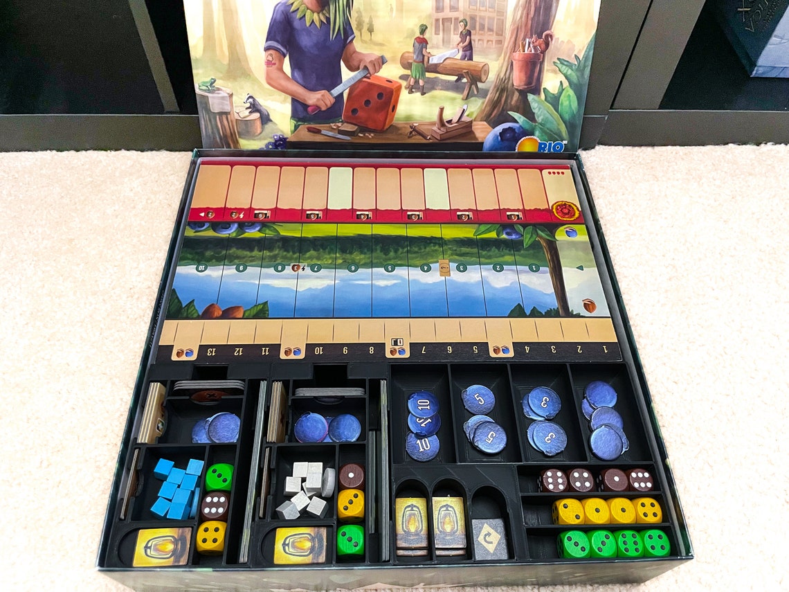 Woodcraft Board Game 3D Printed Storage Insert - Holds Sleeved Cards!