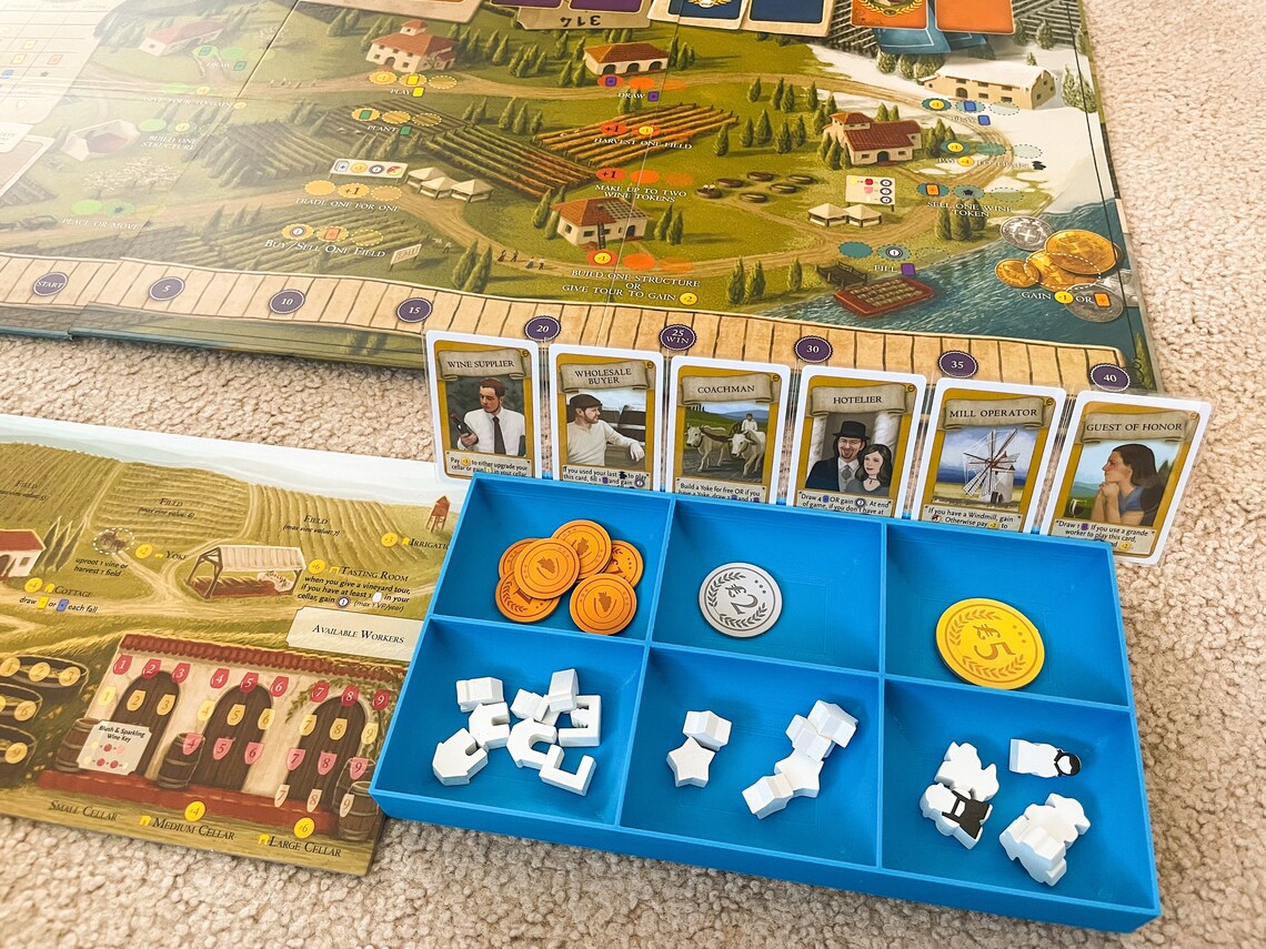 4-PACK Board Game Token Tray and Card Holder, Token Holder, Token Organizer, Bits Trays, Resource Trays, 3D Printed