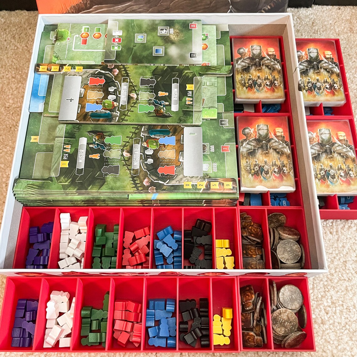 Paladins of the West Kingdom Board Game Insert (for Collector's Box), Fits Sleeved Cards! - Image 2