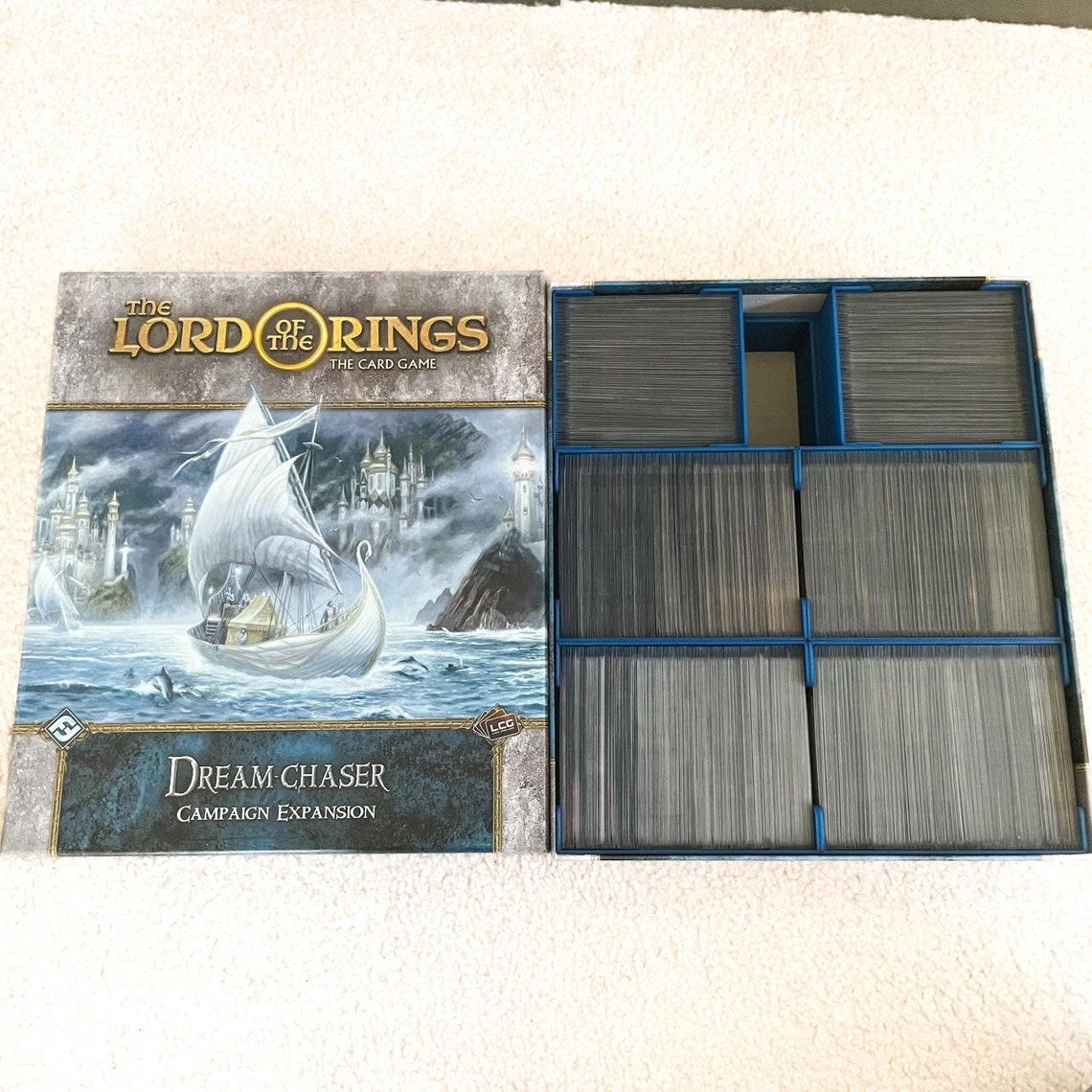Lord of the Rings: The Card Game Revised Edition - EXPANSION Box Storage Insert for Sleeved Cards