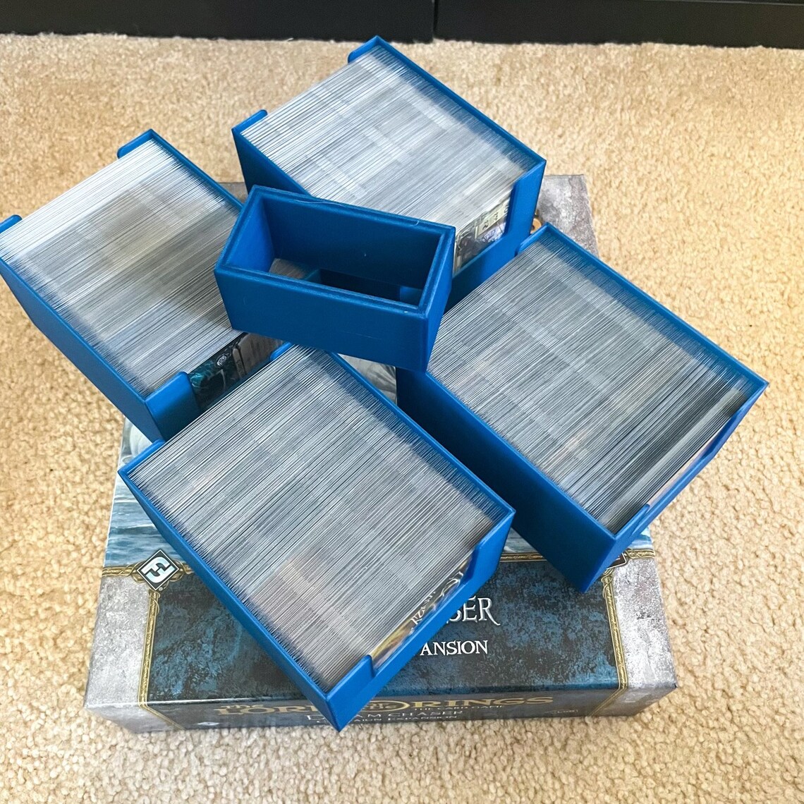 Lord of the Rings: The Card Game Revised Edition - EXPANSION Box Storage Insert for Sleeved Cards - Image 3