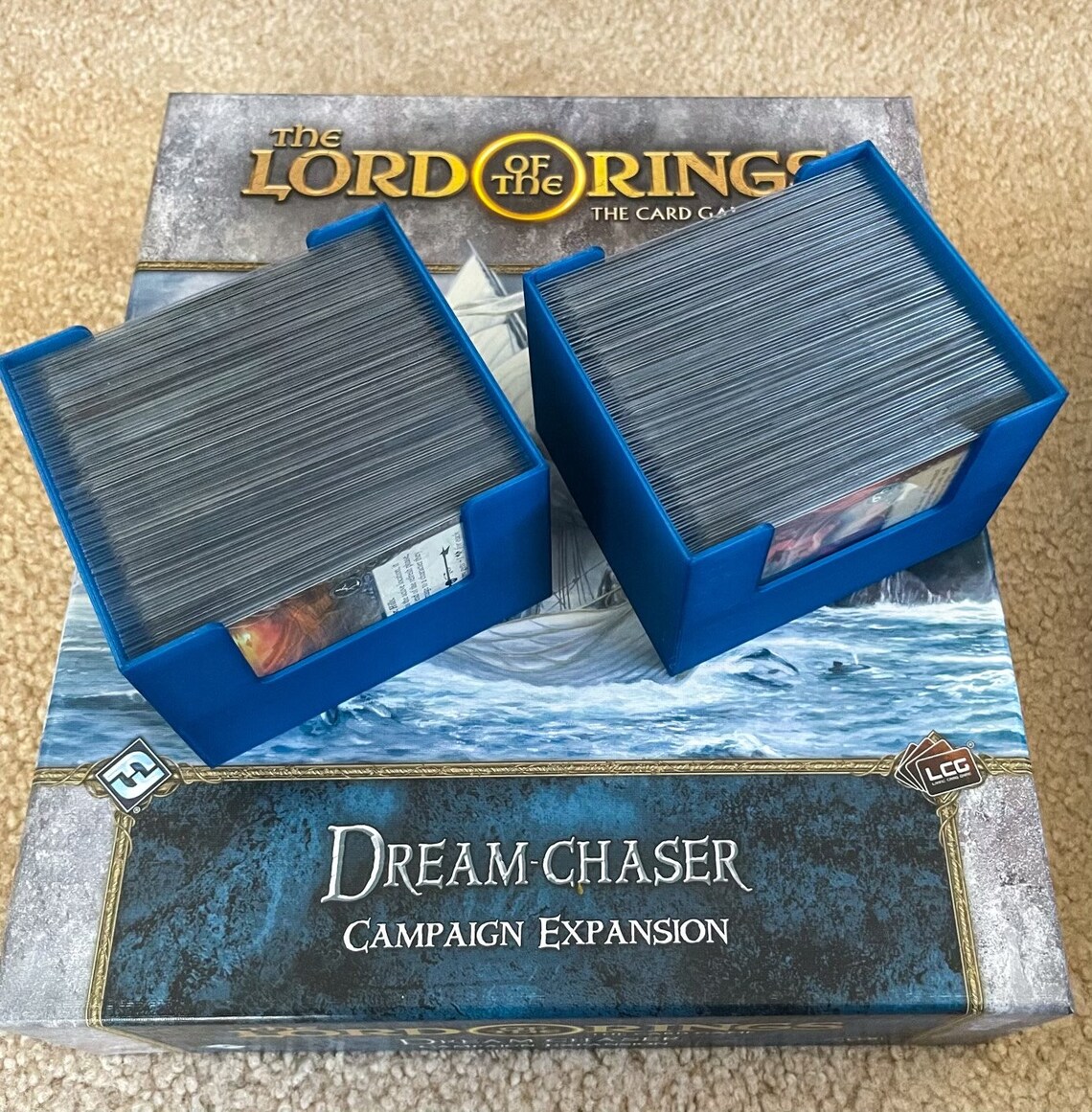 Lord of the Rings: The Card Game Revised Edition - EXPANSION Box Storage Insert for Sleeved Cards - Image 2