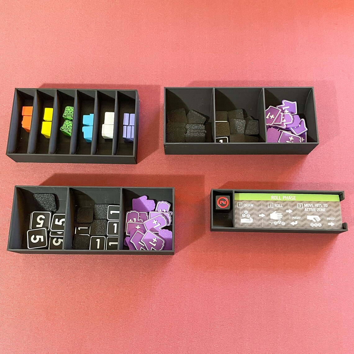 Cubitos 3D Printed Insert with Fowl Play Expansion, Fits Sleeved Cards - Image 6