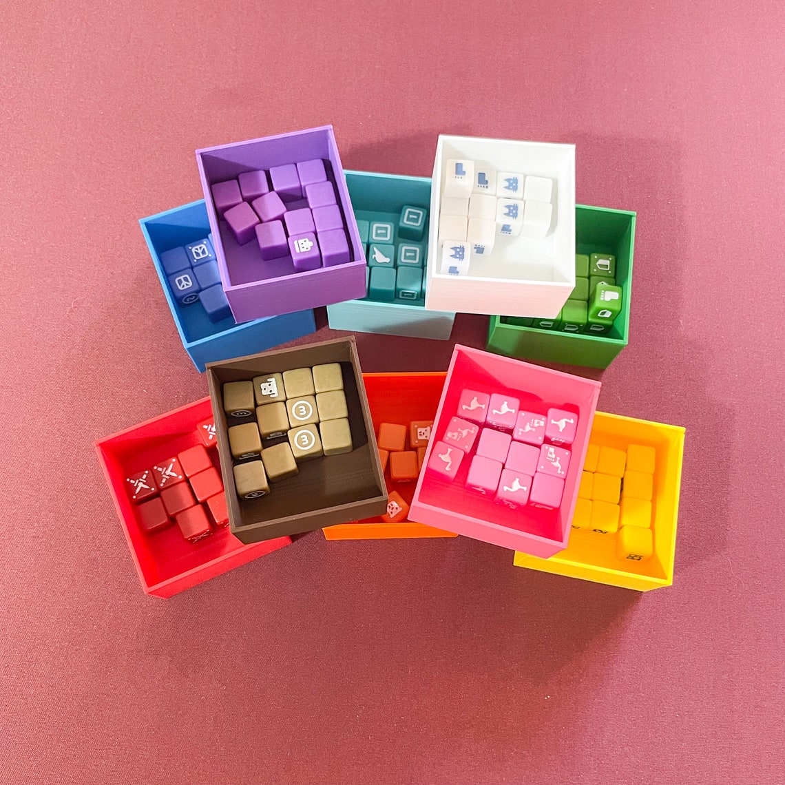 Cubitos 3D Printed Insert with Fowl Play Expansion, Fits Sleeved Cards - Image 5