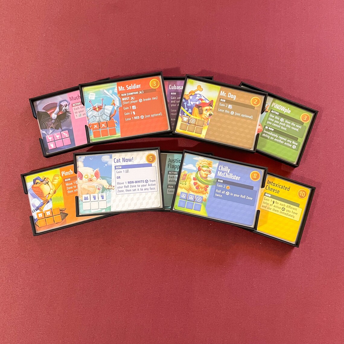 Cubitos 3D Printed Insert with Fowl Play Expansion, Fits Sleeved Cards - Image 7
