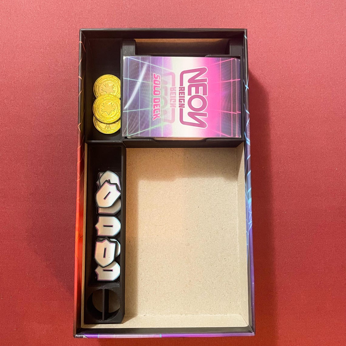 Neon Reign Deluxe Edition Insert, 3D Printed Board Game Organizer - Image 5