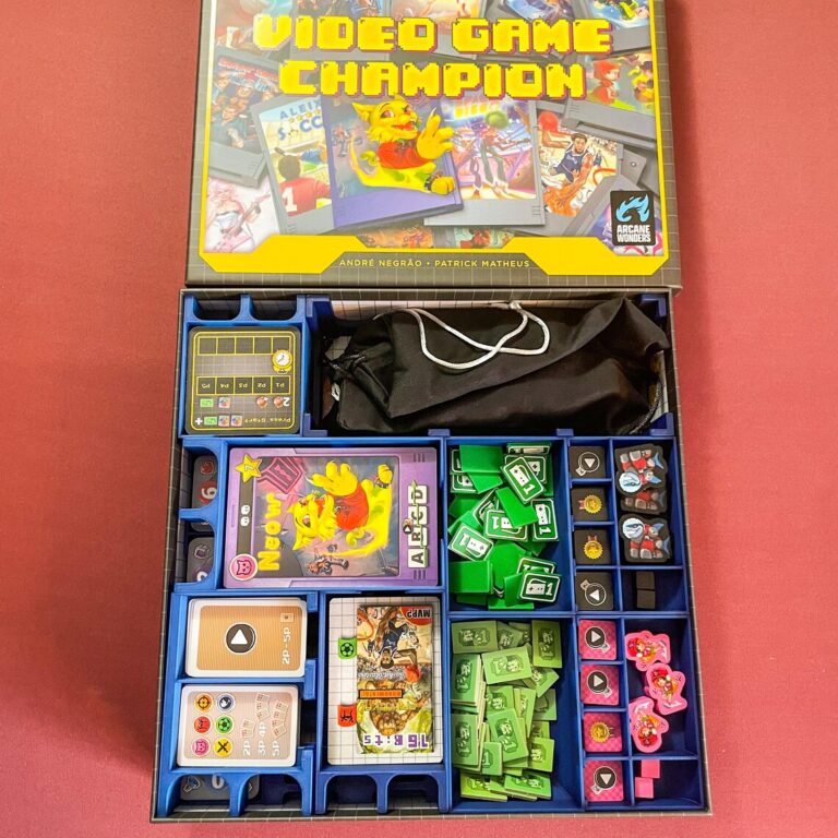video game champion board game insert