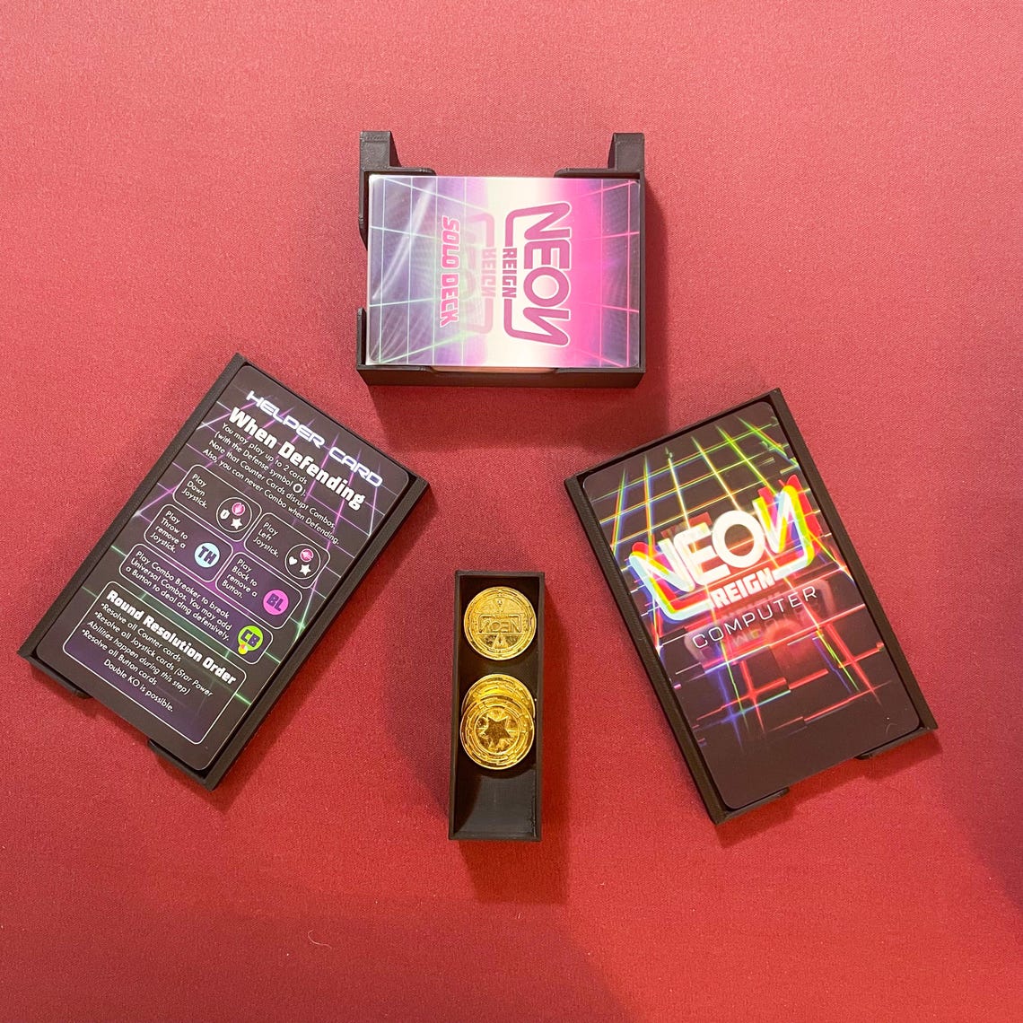 Neon Reign Deluxe Edition Insert, 3D Printed Board Game Organizer - Image 2