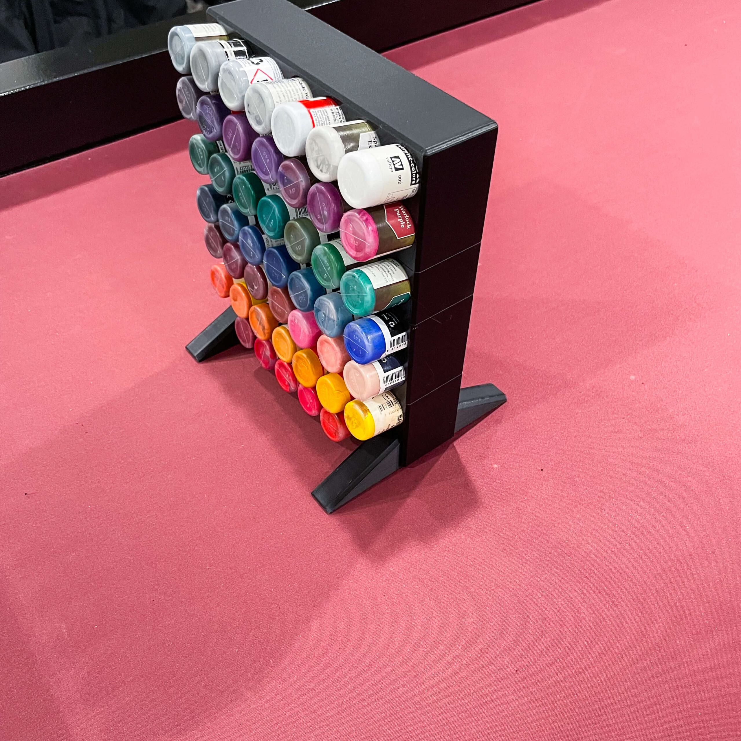 fully stacked modular acrylic paint organizer