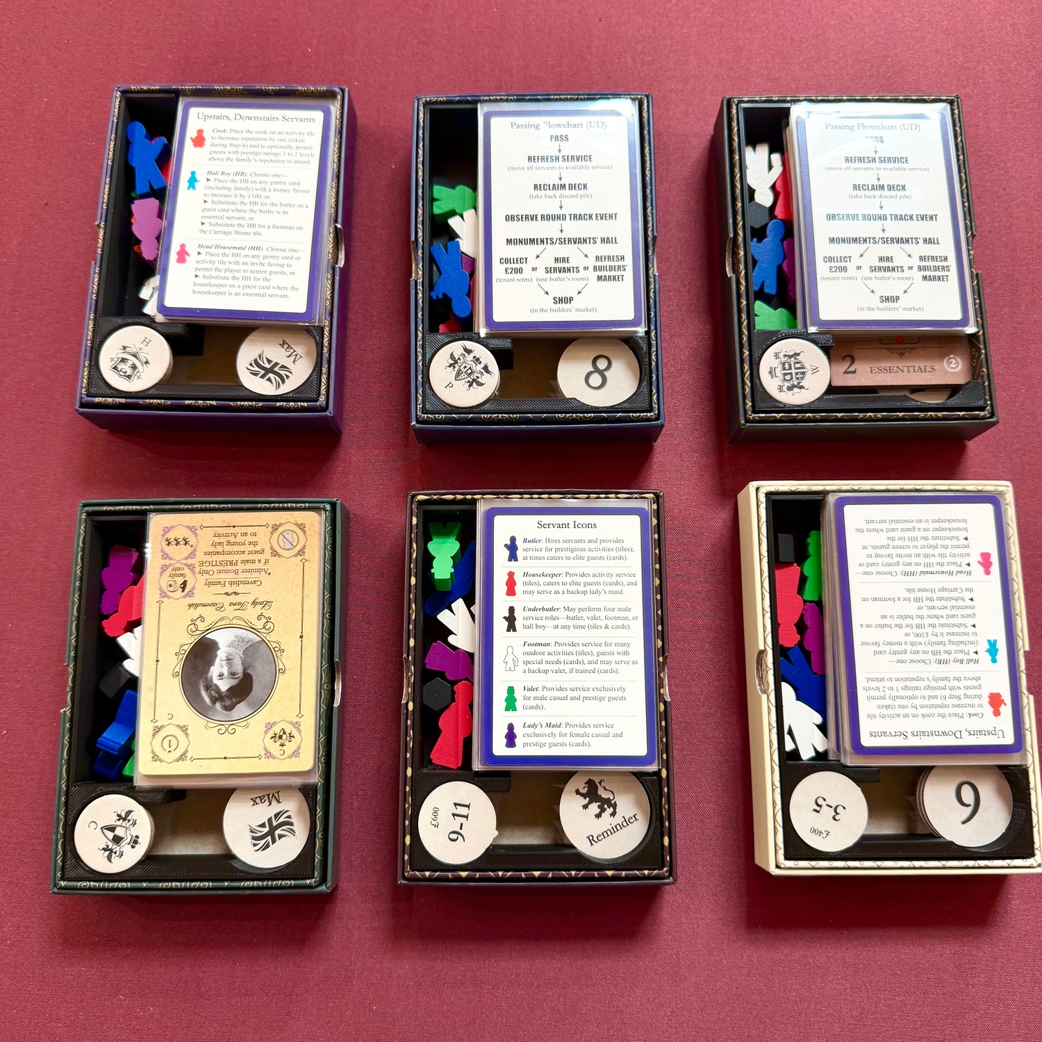 set of 6 obsession victorian box character organizers