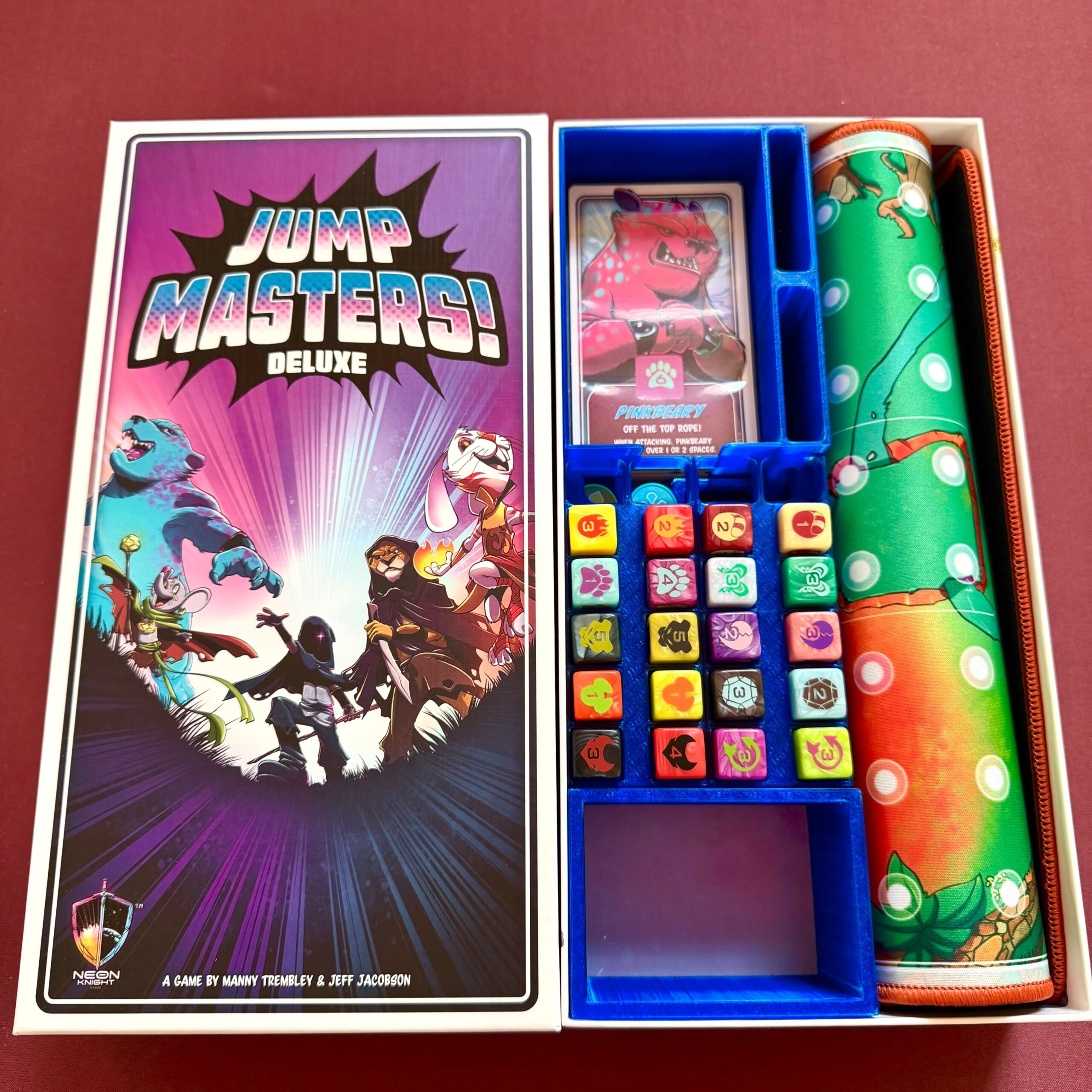 jump masters board game organizer